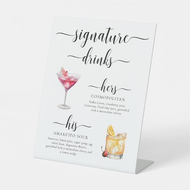 Leyton Modern Minimal Signature Drinks Sign (Creator Uploaded)