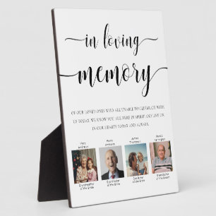 Leyton Photo In Loving Memory Wedding Plaque