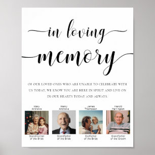 Leyton Photo In Loving Memory Wedding Poster