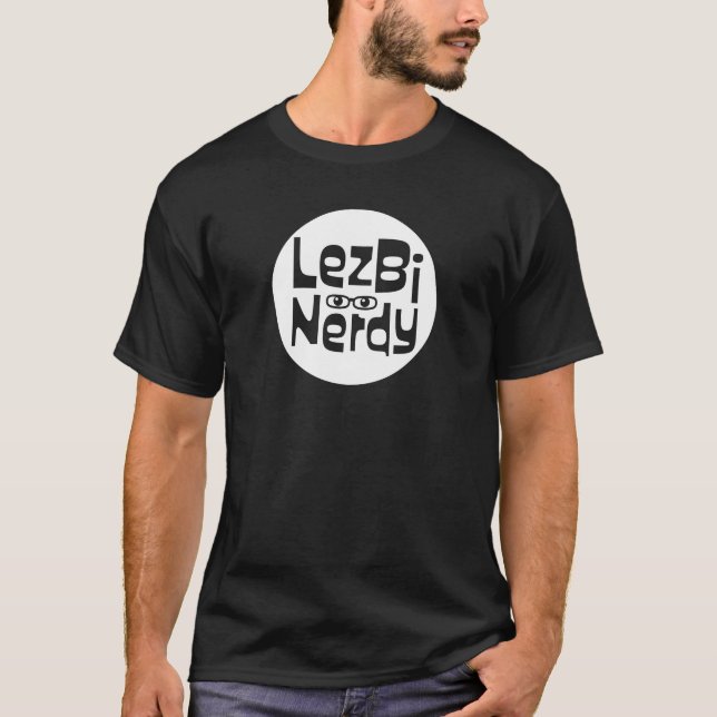Lezbi Nerdy Basic Tee (White Logo) (Front)