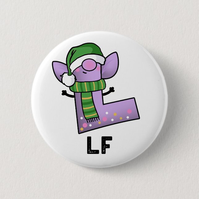 Lf Funny Letter L Pun  2 Inch Round Button (Front)