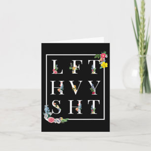 Lft Hvy Sht Funny Mens Gym Rat Workout Shirt Power Card
