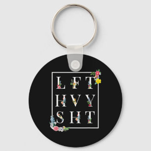 Lft Hvy Sht Funny Mens Gym Rat Workout Shirt Power Keychain