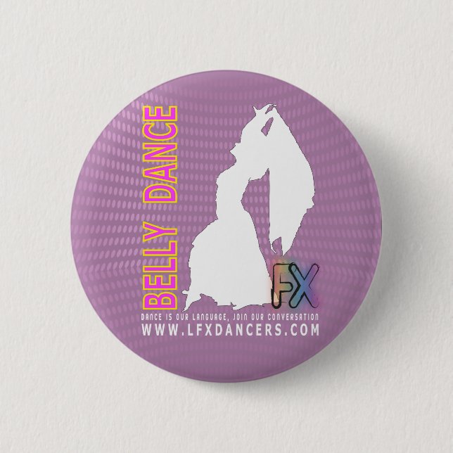 LFX Dancers Belly Dance Tribal Cabaret Fusion 2 Inch Round Button (Front)