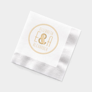 LG Art Deco 2F Ampersand Couple 2 Noms Initiaux Rn