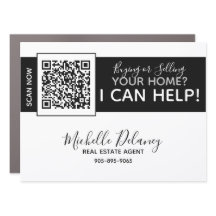 LG Black Real Estate Car Magnet with QR code