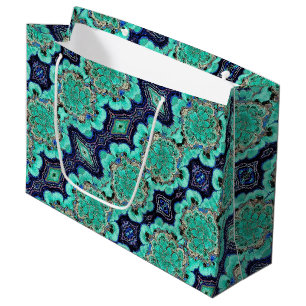 Lg Gift Bag Azurite/Malachite Geode