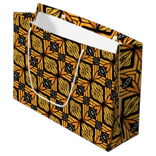 Lg Gift Bag Monarch Wing Abstract