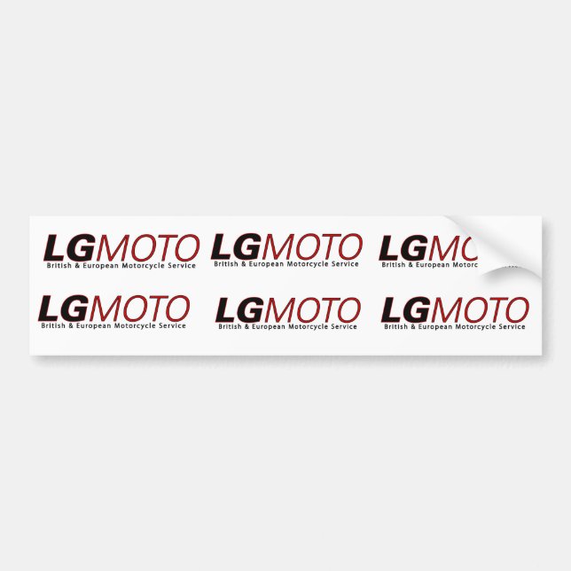 LG Moto Bumper Sticker (Front)