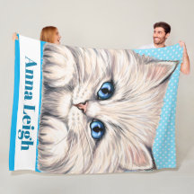 Lg Precious Kitten Fleece Blanket