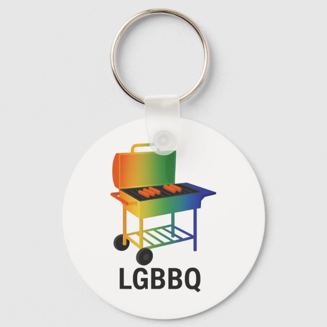 Lgbbq Funny Pride Bbq – Rainbow Grill Lgbtq For Pr Keychain (Front)