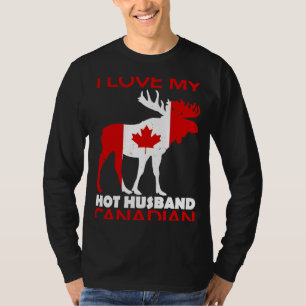 LgBN I Love Husband Canadian Maple Leaf Animal Can T-Shirt