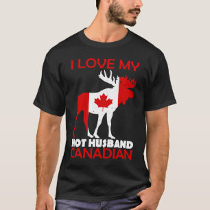 LgBN I Love Husband Canadian Maple Leaf Animal Can T-Shirt