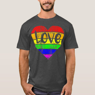 LGBQ Valentines Day Matching Couples Gay LOVE Prid T-Shirt