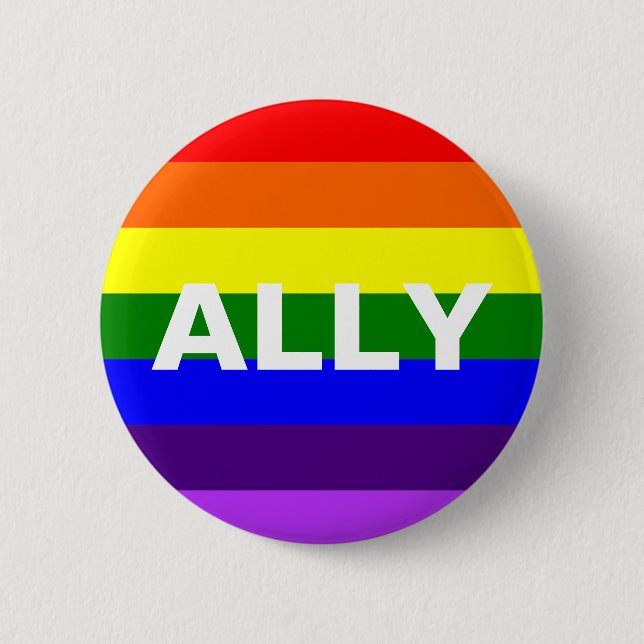 LGBT Ally 2 Inch Round Button (Front)