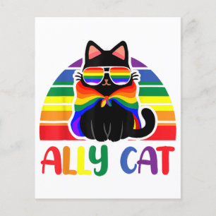 LGBT Ally Cat Be Kind Gay Rainbow Funny LGBTQ Flag