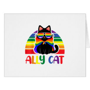 LGBT Ally Cat Be Kind Gay Rainbow Funny LGBTQ Flag