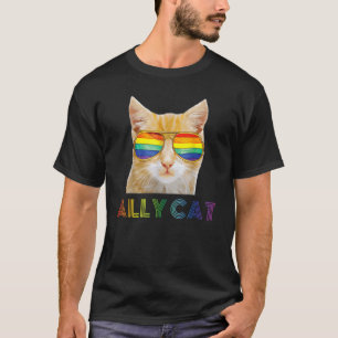 LGBT Ally Cat Be Kind Gay Rainbow Funny LGBTQ Gift T-Shirt