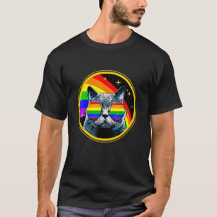 LGBT Ally Cat Be Kind Gay Rainbow LGBTQ Flag Gay T-Shirt