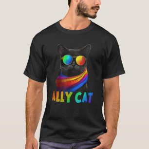 LGBT Ally Cat Be Kind Gay Rainbow LGBTQ Idea 4 T-Shirt