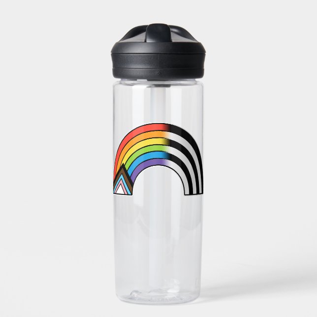 LGBT Ally Flag Progress Pride Flag Straight Ally Water Bottle (Front)