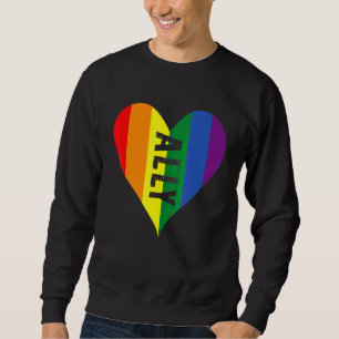 Lgbt Ally Pride Gay Peace Homosexual Lesbian Rain Sweatshirt