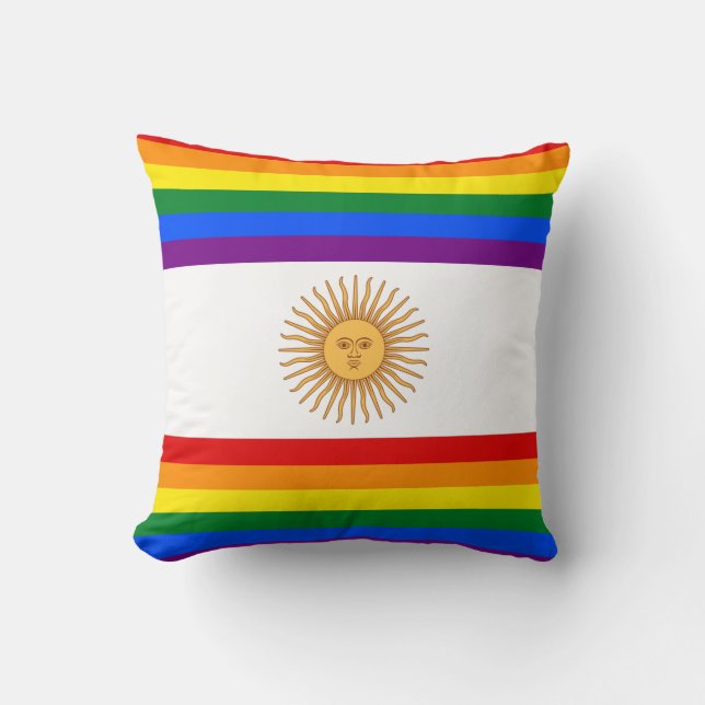 LGBT Argentina Throw Pillow (Front)