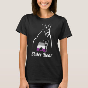 Lgbt Asexual Sister Bear Ace Pride Flag T-Shirt