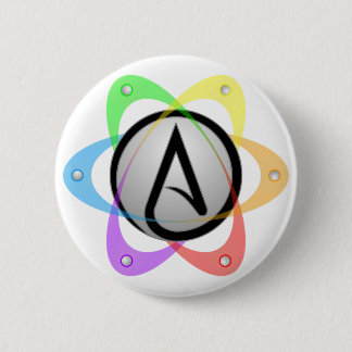 LGBT Atheist Atom Symbol.png 2 Inch Round Button