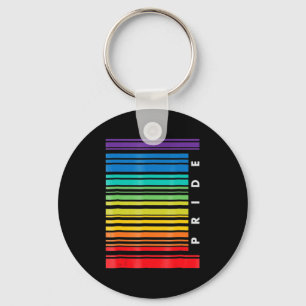 LGBT Awareness Month Barcode Pansexual Pride LGBTQ Keychain