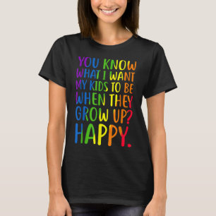 LGBT Awareness Parents Mom Dad Gay Pride Rainbow T-Shirt