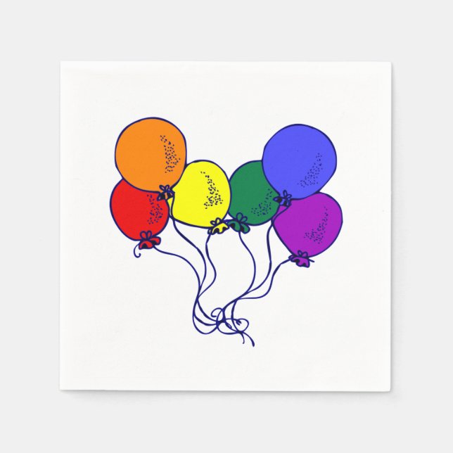 LGBT Balloons Napkin (Front)