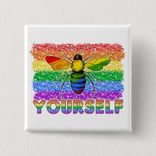 LGBT Be Yourself 2 Inch Square Button