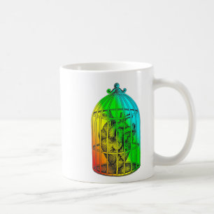 Lgbt Caged Heart Valentines Tattoo Rainbow Design Coffee Mug
