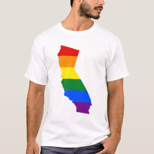 LGBT California, US State flag map T-Shirt