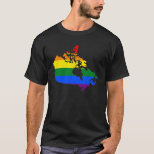 LGBT Canadian pride map T-Shirt