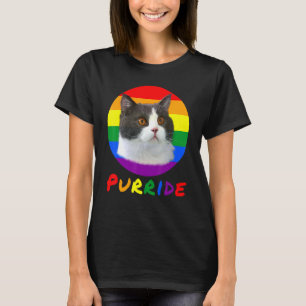 Lgbt Cat Purride Flag Gay Pride Month T-Shirt