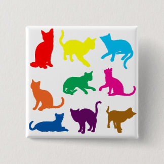 LGBT Cats 2 Inch Square Button