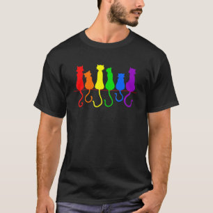 Lgbt Cats Gay Pride Purride Cat Funy Lgbt Pride T-Shirt