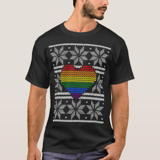 LGBT Christmas Heart Rainbow Pride Ugly Xmas Sweat