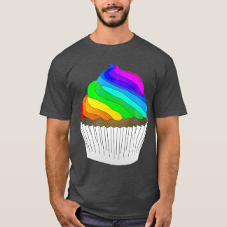 LGBT Cupcake Rainbow colour icing LGBTQ T-Shirt