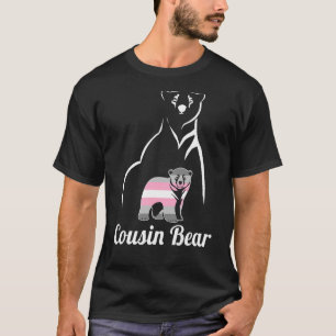 Lgbt Demigirl Cousin Bear Demigender Pride Flag T-Shirt
