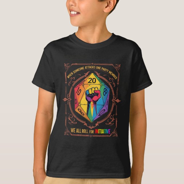 Lgbt Dnd Shirt When Someone Attacks One Party Memb (Front)