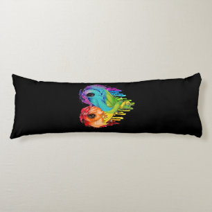 LGBT Dragon Heart Rainbow Heart Dragon LGBT Pride Body Pillow