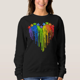 Lgbt Dripping Heart Rainbow Lgbt Gay Pride Month Sweatshirt