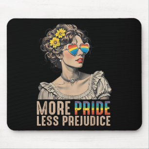 Lgbt Equal Rights More Pride Less Prejudice Rainbo Mouse Pad