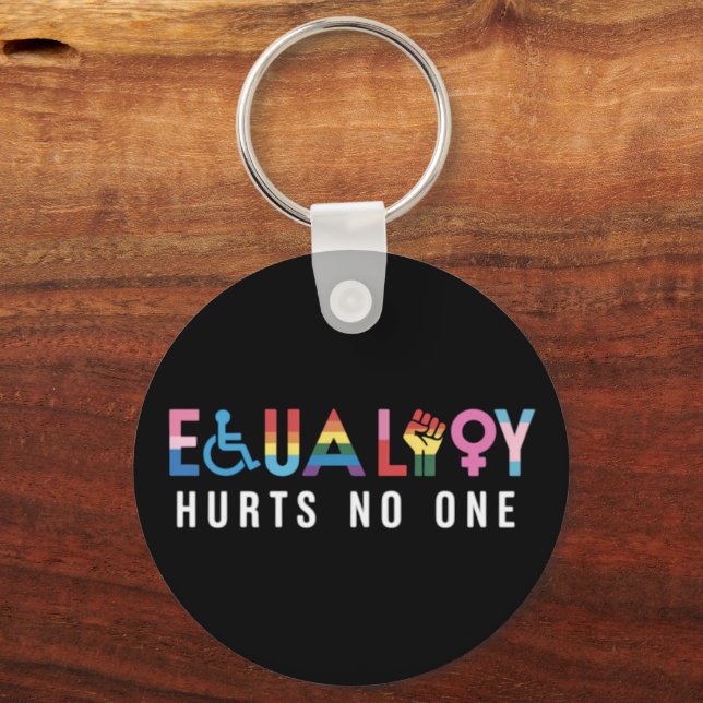 Lgbt Equality Hurts No One Pride Human Rights Keychain (Front)