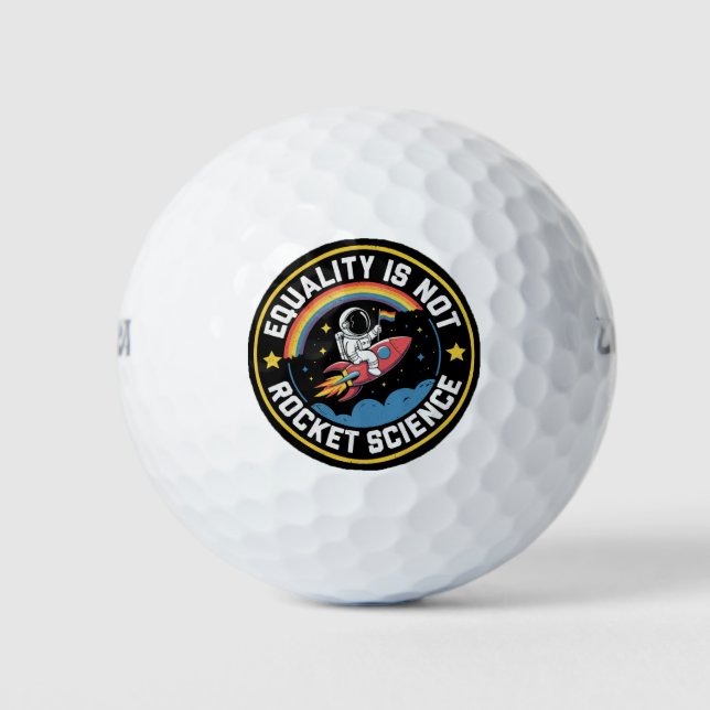 Lgbt Equality Not Rocket Science Pride Ally  Golf Balls (Front)