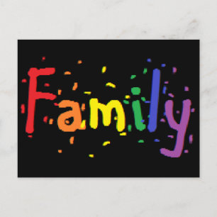 LGBT Family Logo. Postcard