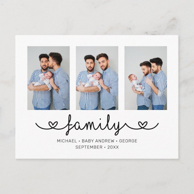 LGBT Family Photo Template Personalized Text (Front)